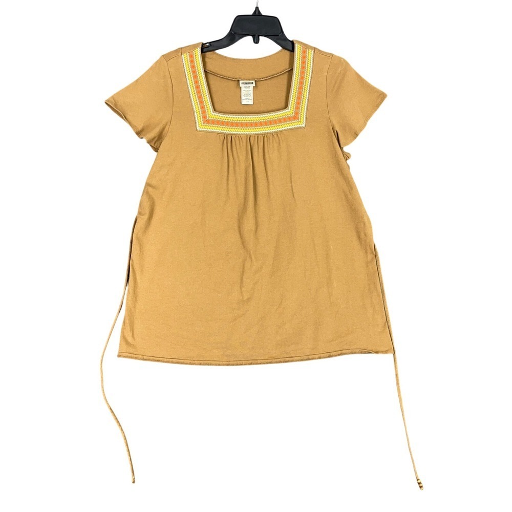 Route 66 Square Neck Prairie Festival Top Womens L Y2K‎ Ethnic Boho